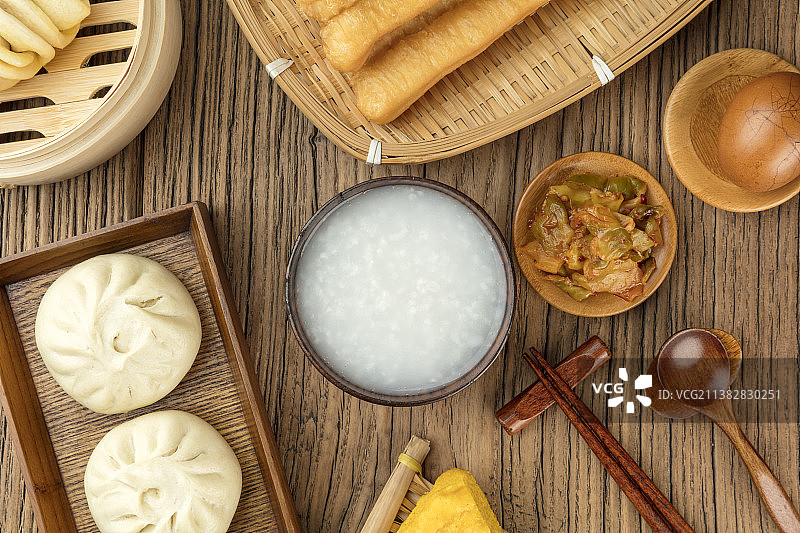 中式早餐静物特写图片素材