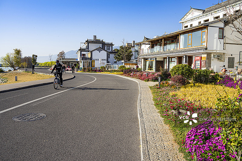 中国云南大理洱海生态廊道图片素材