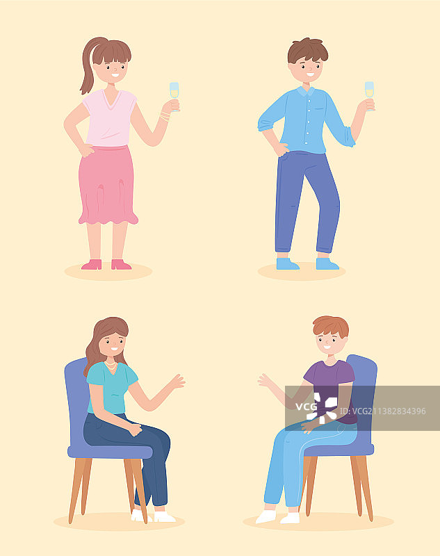 人物单身图标集图片素材