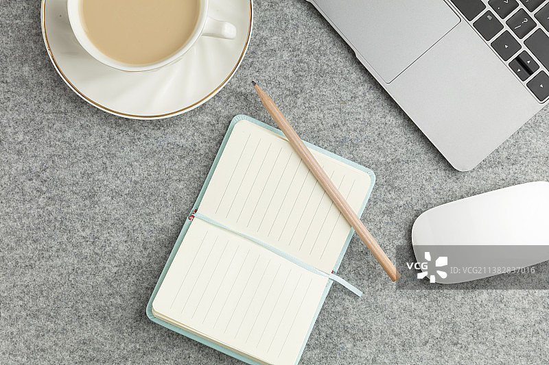 咖啡和笔记本电脑图片素材