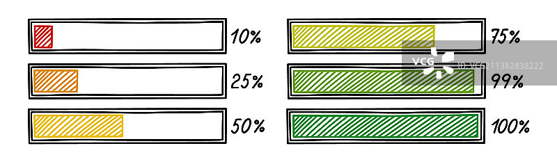 进度加载条信息图设计元素图片素材