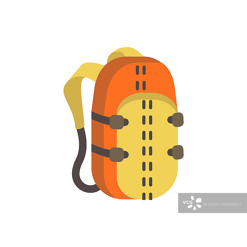 扁平风单人旅行背包图片素材