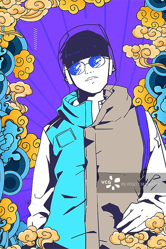 朋克男潮图片素材