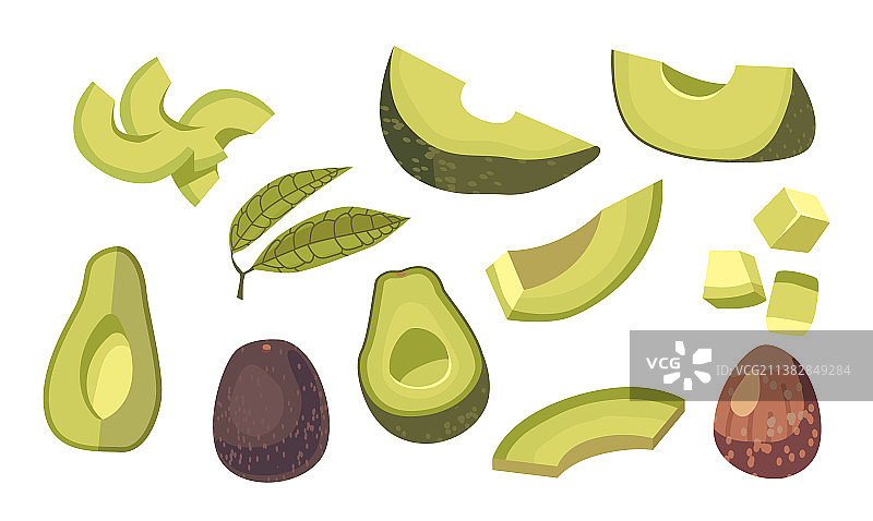 牛油果切块素材合集图片素材