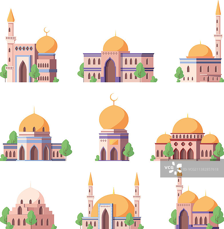 阿拉伯清真寺宗教装饰图案图片素材