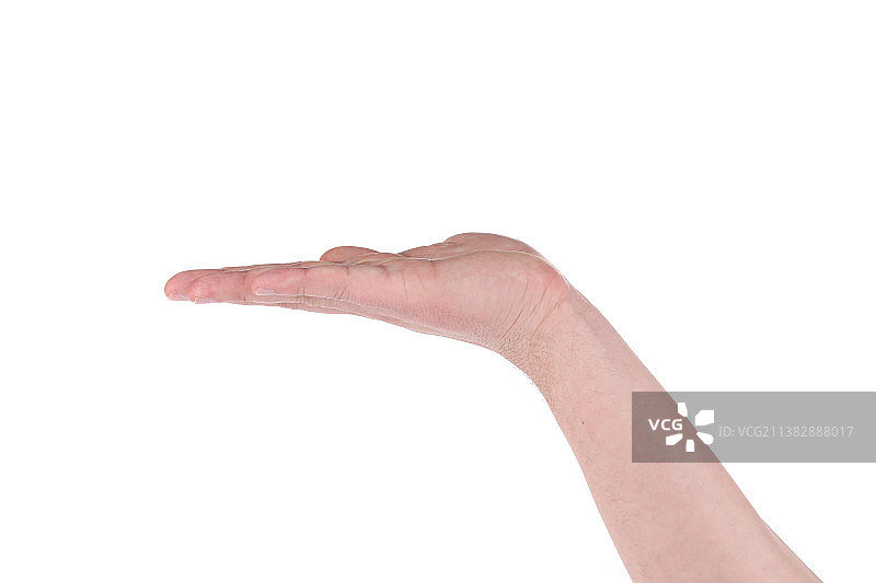 男人手部特写，在白色背景下手势，摩尔多瓦图片素材