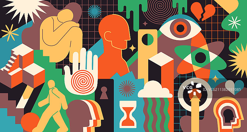 明亮的迷幻组合图片素材