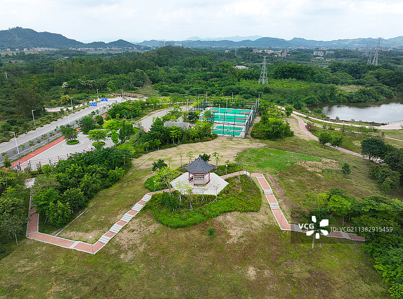 广东省惠州市惠城区大湖溪沥碧道航拍图片素材