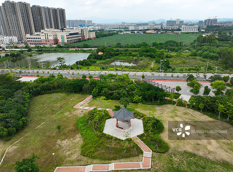 广东省惠州市惠城区大湖溪沥碧道航拍图片素材