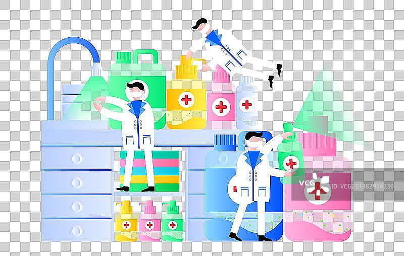 勤洗手消毒防御冠状病毒矢量插画素材图片素材