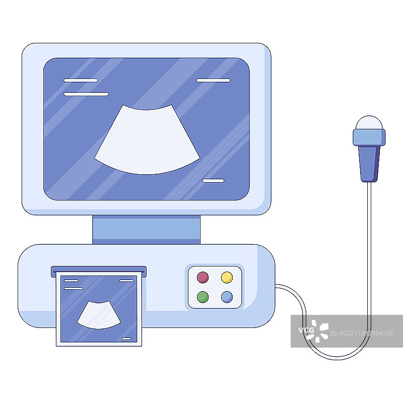 扁平风格医疗超声波图标图片素材