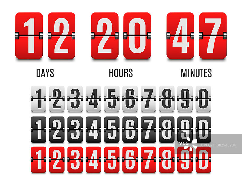 翻转式倒计时钟图片素材