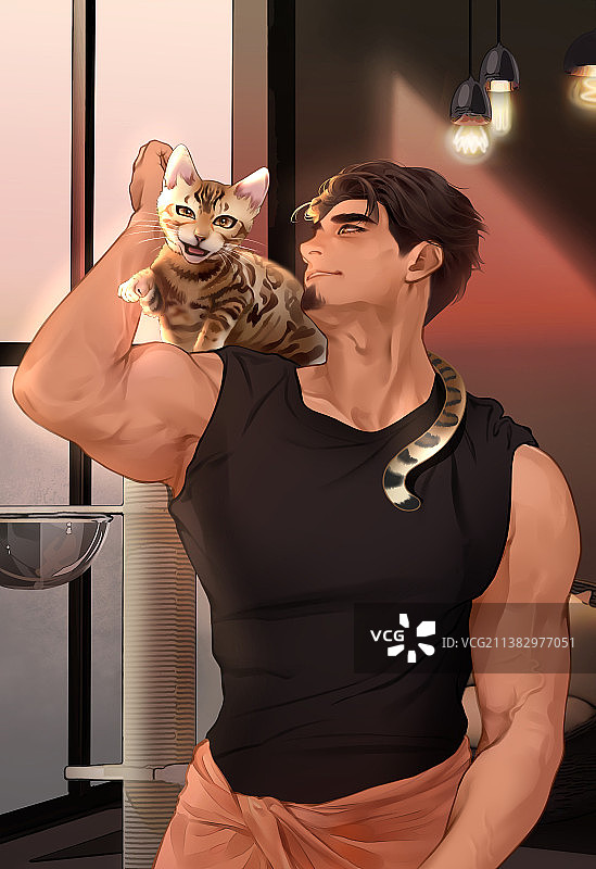 人物立绘之健身大叔图片素材