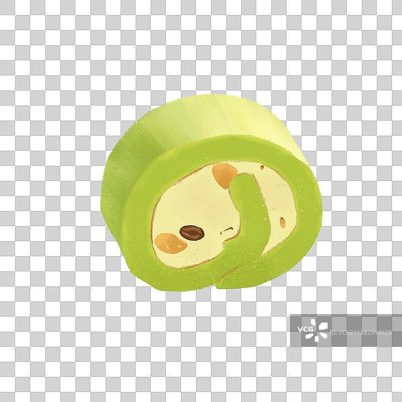 抹茶蛋糕卷图片素材