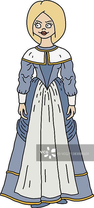 金发巴洛克贵妇人图片素材