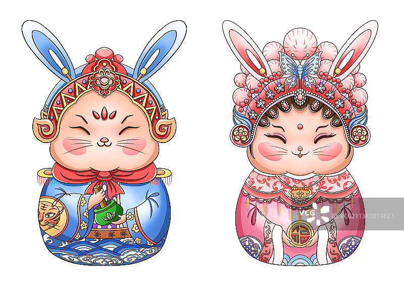 兔儿爷捣药 兔儿爷京剧图片素材