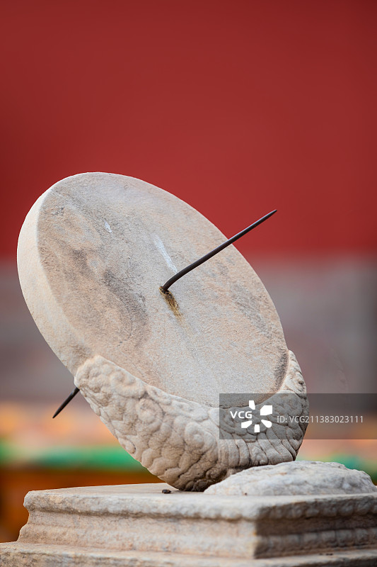 中国北京故宫博物院中的日晷图片素材