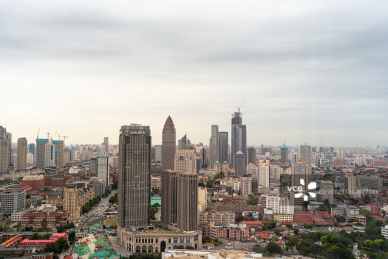 航拍天津城市建筑图片素材