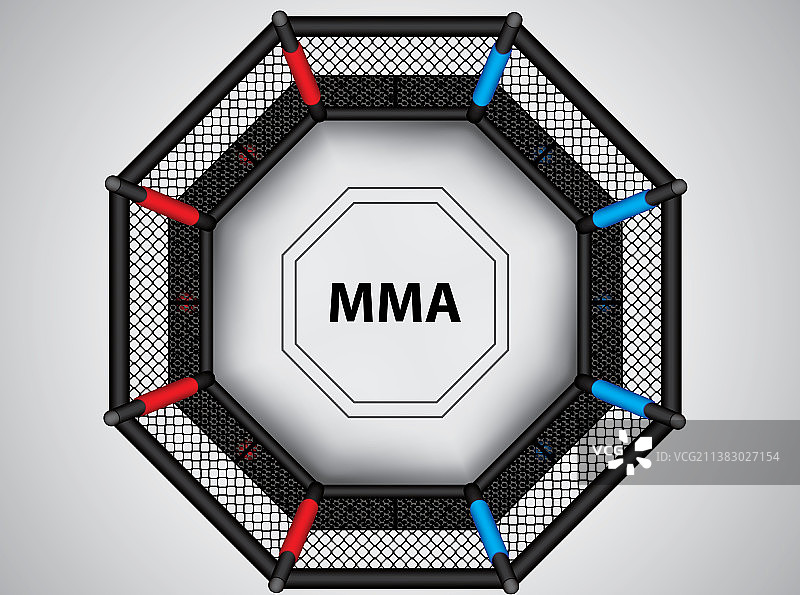 综合格斗八角笼俯视图图片素材