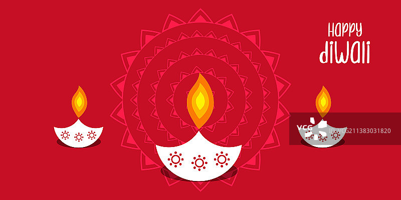 排灯节节日贺卡设计宣传单图片素材