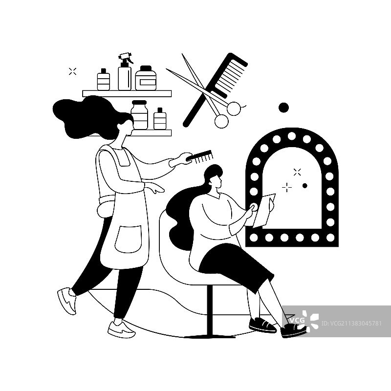 美容院抽象概念图片素材