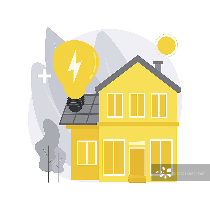 节能住宅抽象概念图片素材