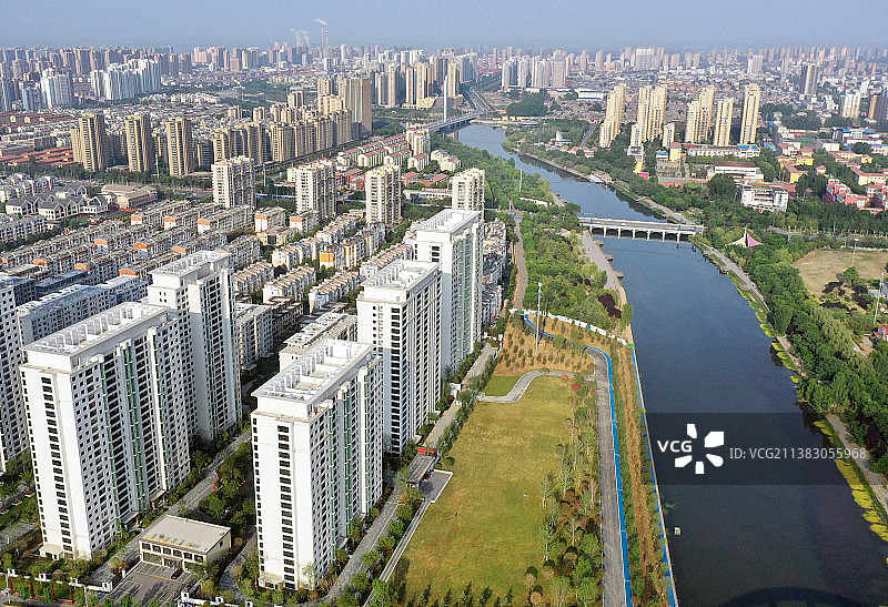 山东枣庄滕州市城市风光图片素材