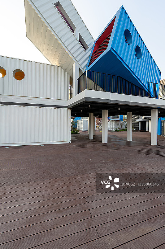 集装箱建筑群图片素材