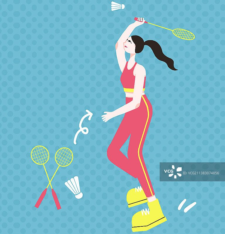 运动的女孩图片素材