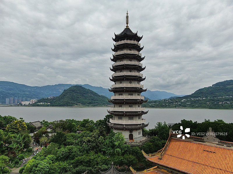 重庆开州举子园 开州文庙 文峰塔 汉丰湖图片素材