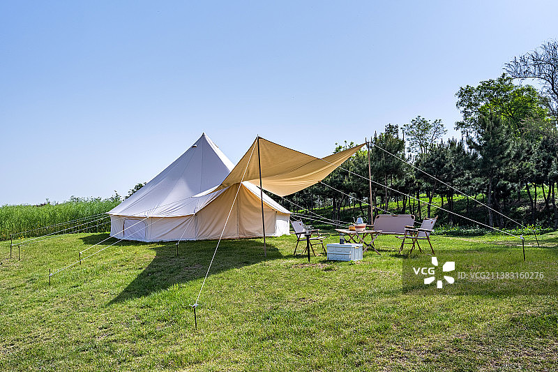 户外露营帐篷营地图片素材