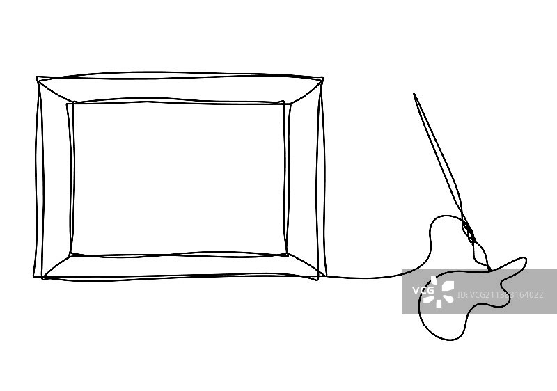 抽象流苏和线条画图片素材