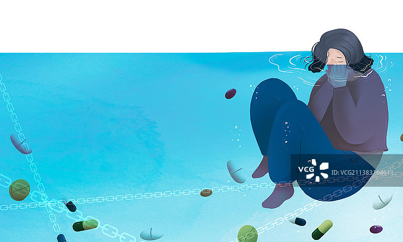 忧郁症,负面情绪图片素材