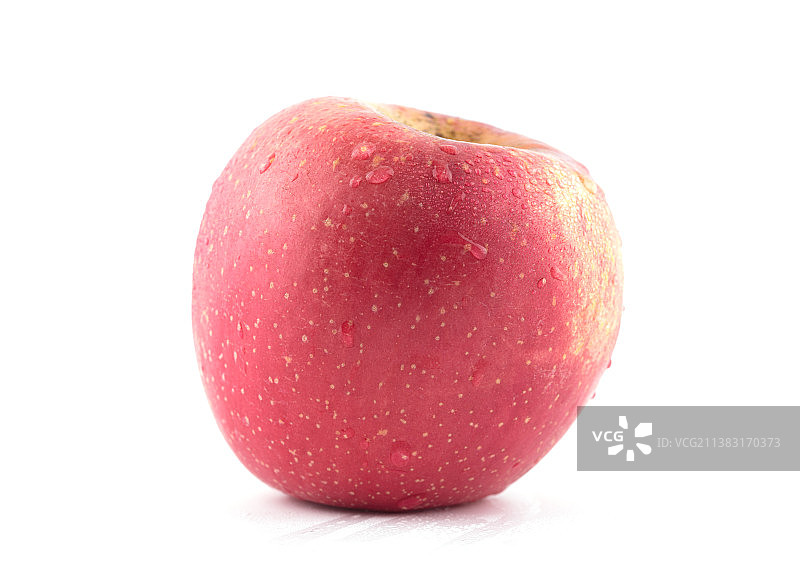 一个红苹果在白背景上图片素材