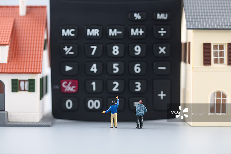 微缩创意房价波动的影响图片素材