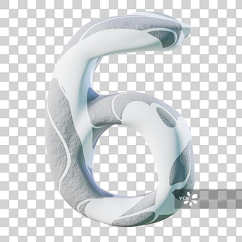 3D灰色抽象艺术风格数字免抠元素图片素材