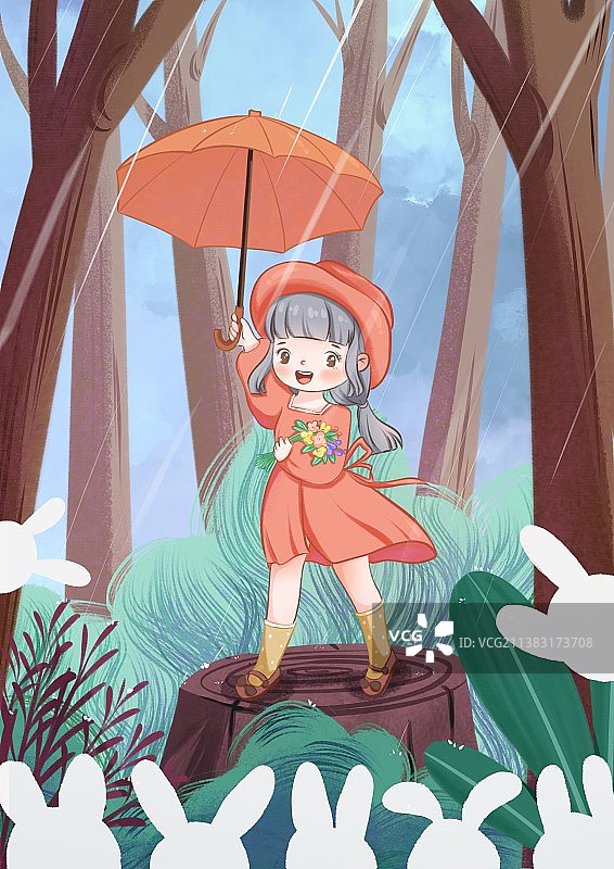 雨中舞蹈图片素材