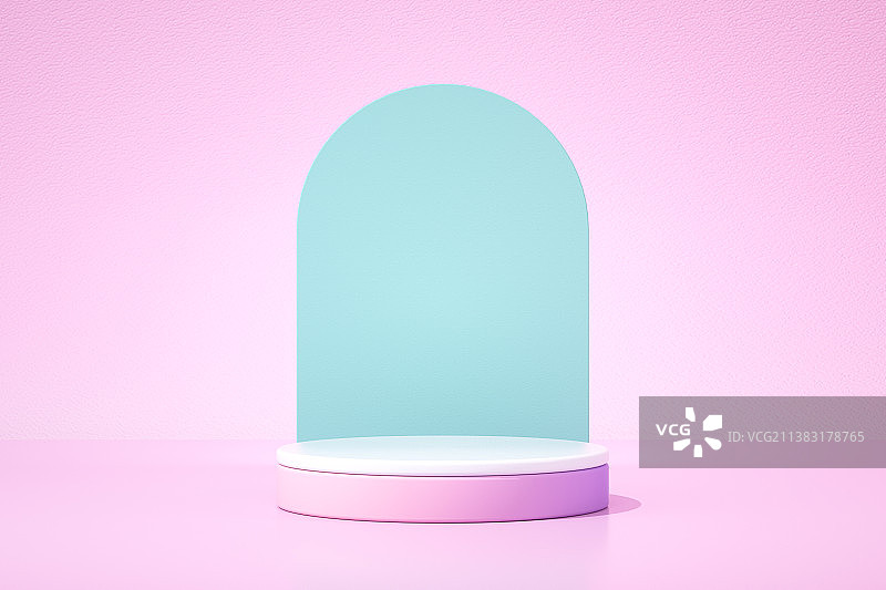 3D渲染抽象电子商务平台商品展台展位基座底座图片素材