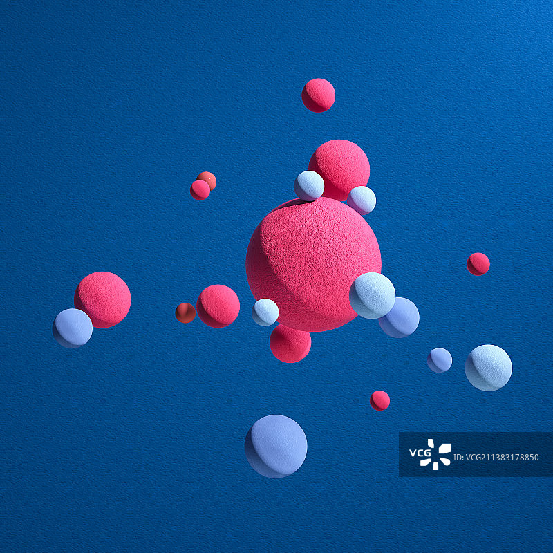 3D渲染抽象彩色小球球体图片素材