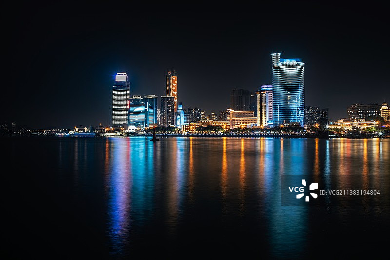 厦门鹭江道夜景图片素材