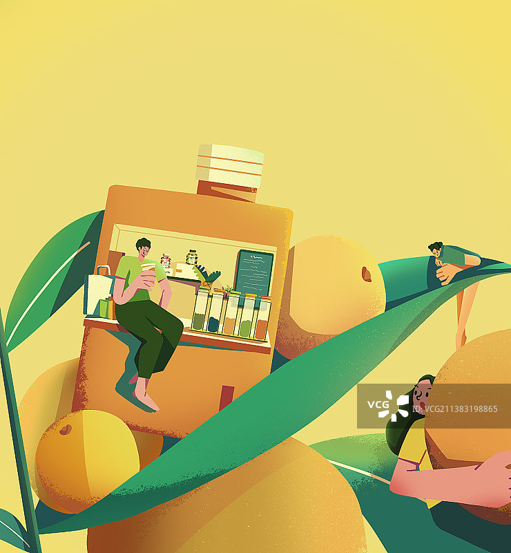 饮料产品运营插画图片素材