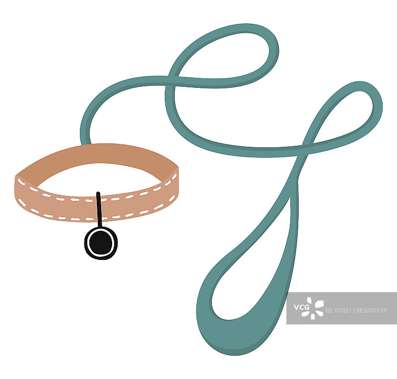 分离的项圈和皮带元素图片素材