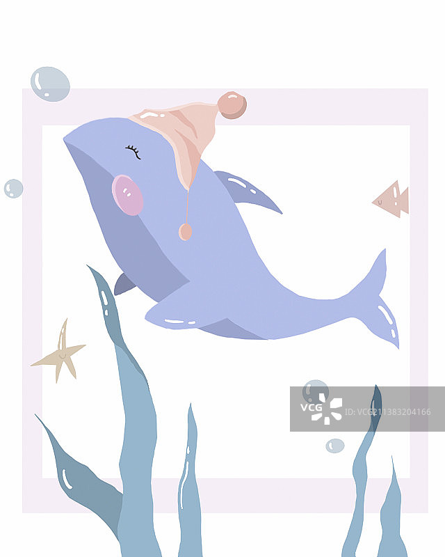 可爱海豚动物杂志图片素材