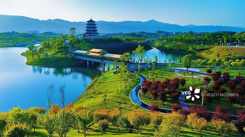 航拍垫江图片素材