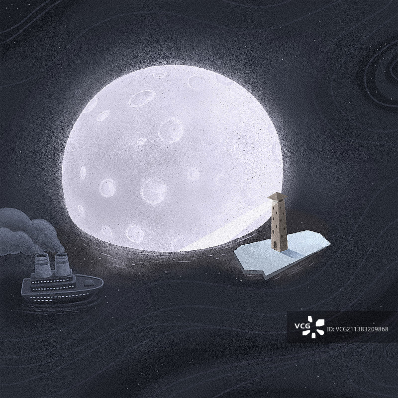 有了指引，就不会四处碰壁，有用的指引，是心中的一轮明月图片素材