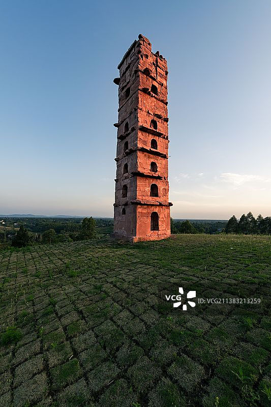 荣昌区观胜凉坪白塔（重庆）图片素材