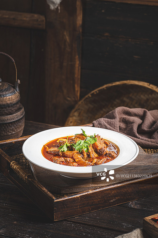 香辣酥肉 青椒肉片 炸鸡排 锅巴肉片 鸭血 粉蒸排骨 红糖凉糕图片素材