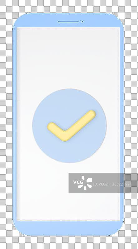 蓝色手机三维立体模型图片素材