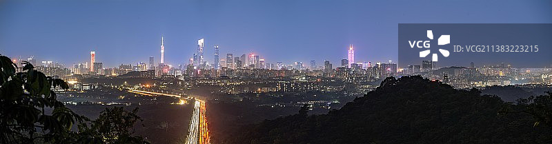 鸟瞰广州中轴线图片素材