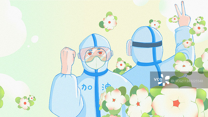 众志成城的医疗人员们的无私奉献图片素材